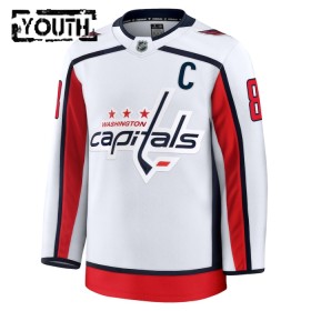 Lapsille NHL Washington Capitals Pelipaita Fanatics Premium Alexander Ovechkin 2024-25 vieras Valkoinen